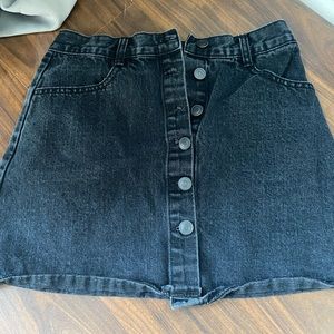 Black Jean Skirt